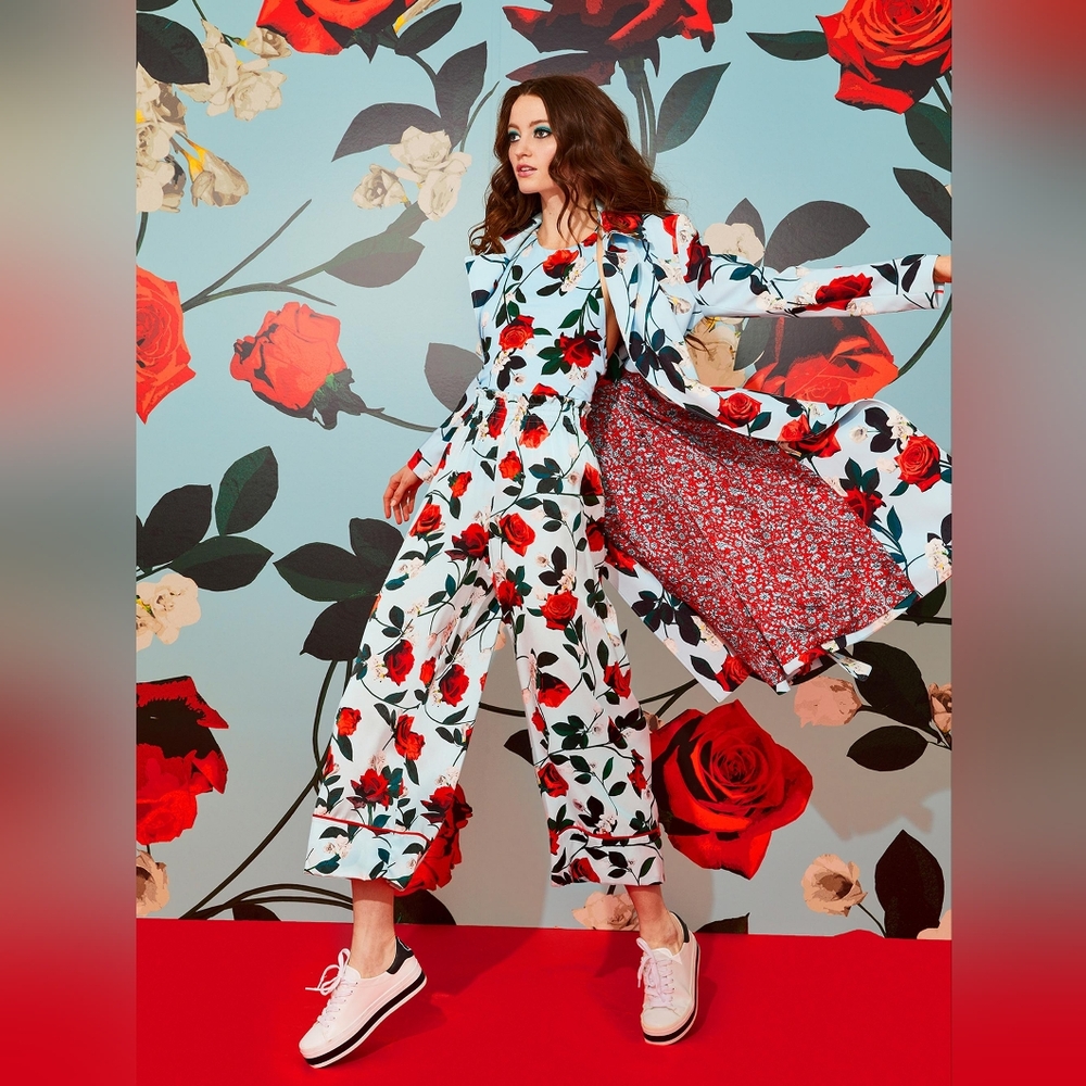 Alice & Olivia Danique Rose Bodysuit And Pant